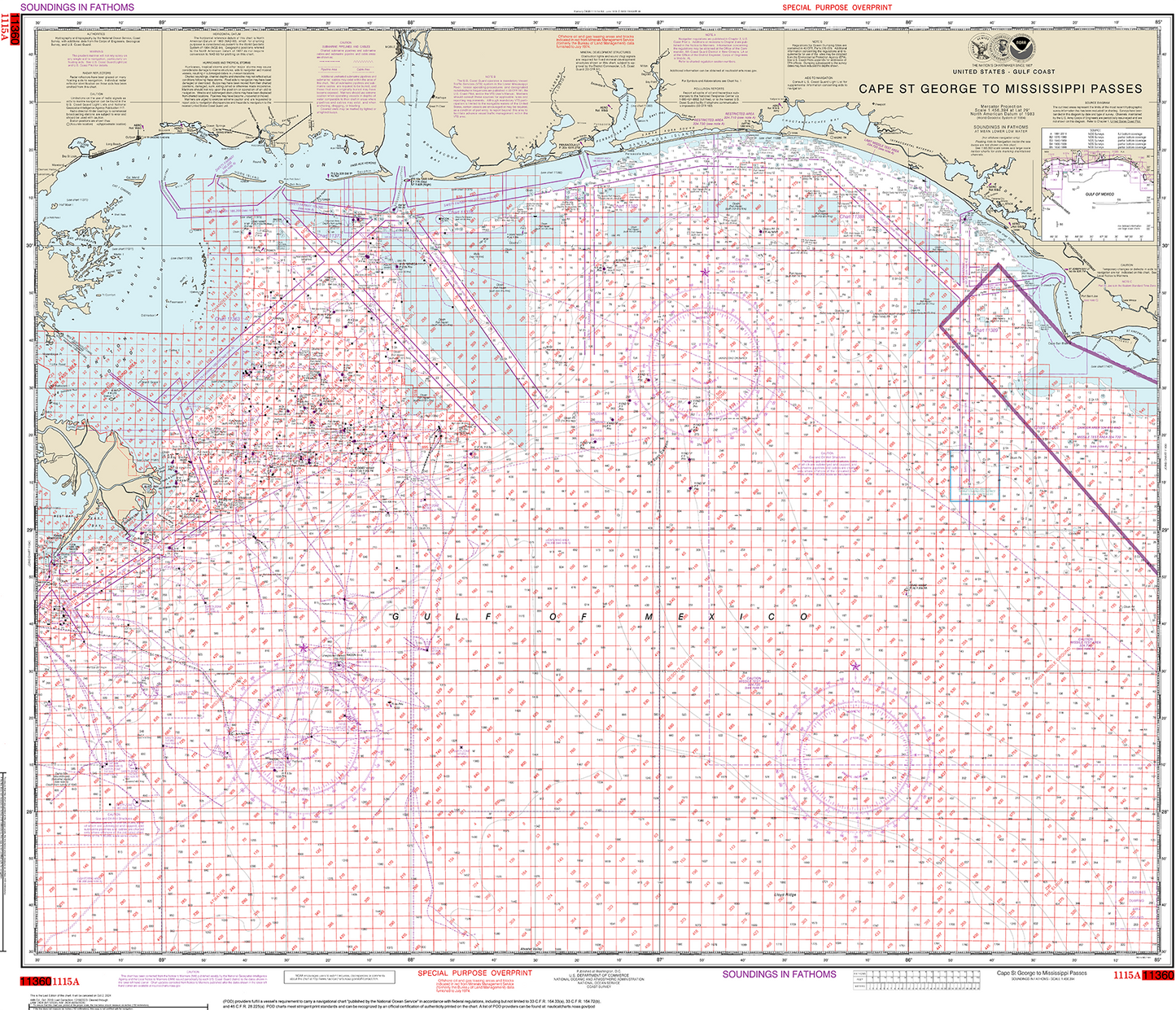 Cape of Saint George to Mississippi Passes - 1115A