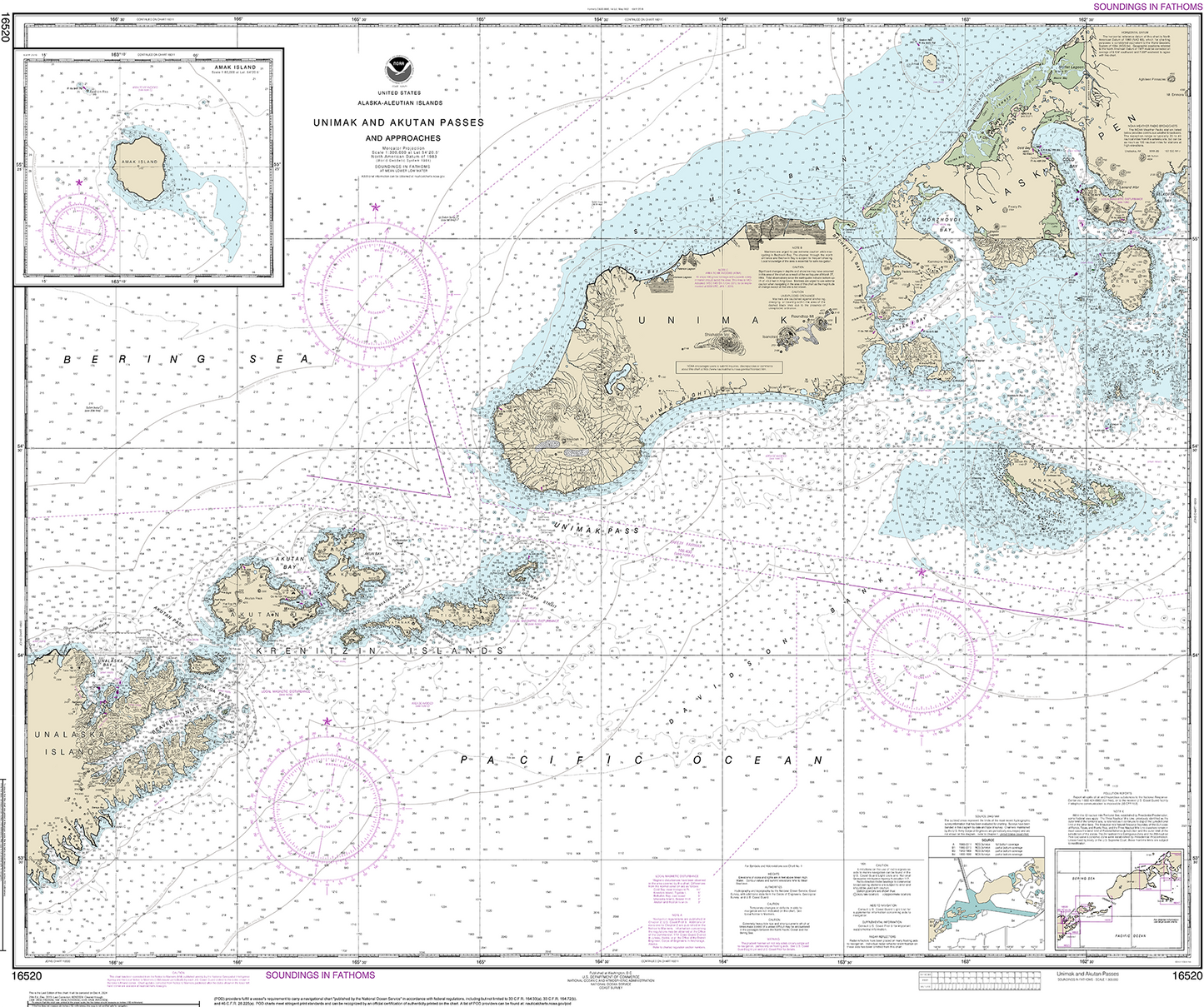 Unimak and Akutan Passes and Approaches - 16520
