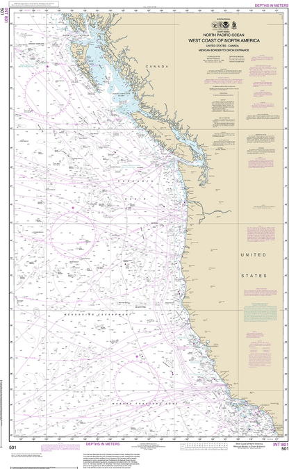West Coast of North America Mexican Border to Dixon Entrance - 501