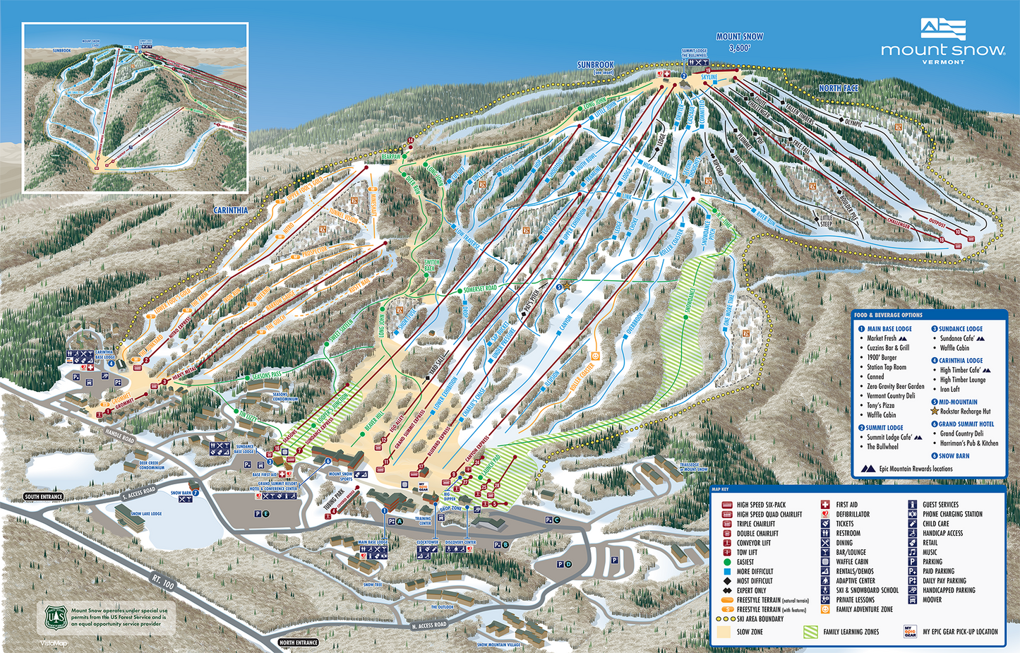 Mount Snow Ski Map