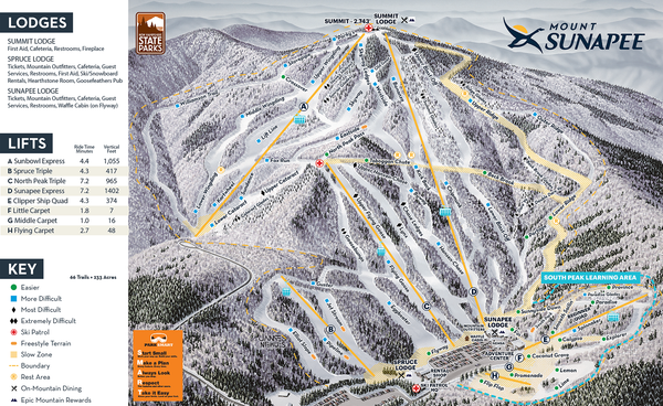 Mount Sunapee Ski Map – Indestructible Maps